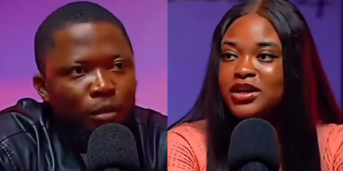You are currently viewing “You just make fine girl look somehow” – Reactions as Brain Jotter slams podcaster for asking about his net worth (Video)