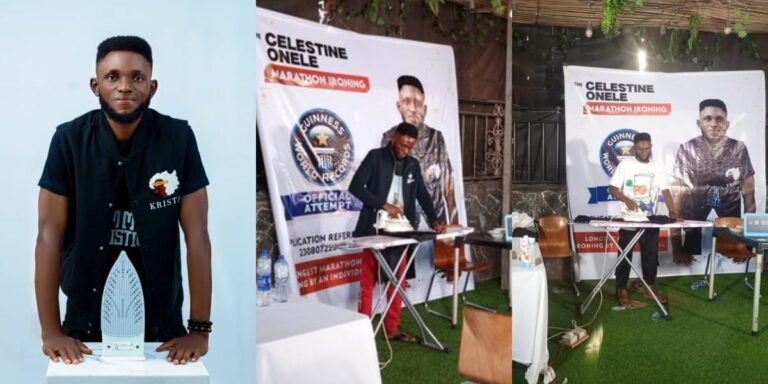 Guiness World Record:University student begins 150-hour ironing marathon