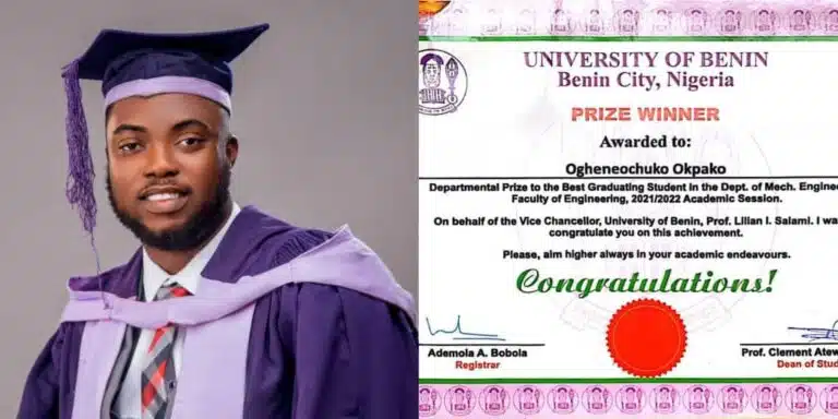 ‘That's 1k for each year’– Outrage as UNIBEN Best Graduating Student awarded with N5,000